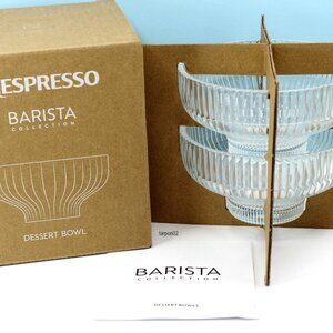 Set of 2 / NESPRESSO Affogato Glass Dessert Bowls Barista Collection SUMMER 2024